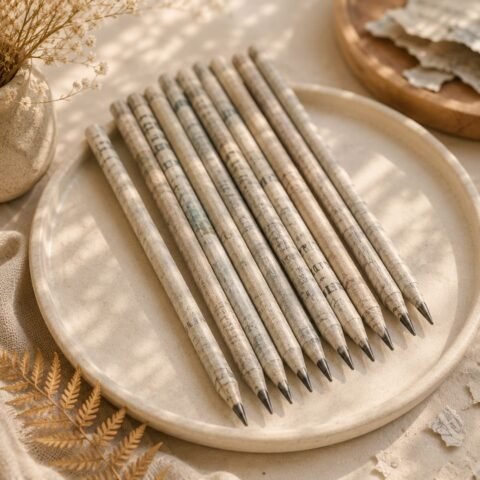 Recycled Newspaper Pencil 2